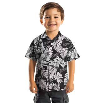 Los Angeles Angels Monstera Leaf Pattern Hawaiian Shirt - Tropical Black Shirt for Summer