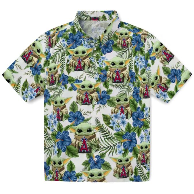 Los Angeles Angels Yoda Hawaiian Shirt - Green MLB Tropical Shirt for Summer Fun