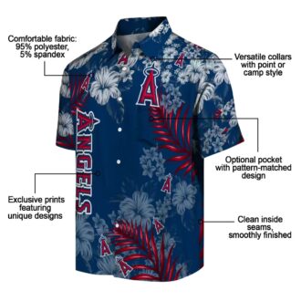 Shop Los Angeles Angels Hibiscus Print Hawaiian Shirt - Perfect for Beach & Summer