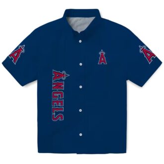 Shop Los Angeles Angels Stuart Minion Blue Hawaiian Shirt - Fun Cartoon Beach Shirt for Fans