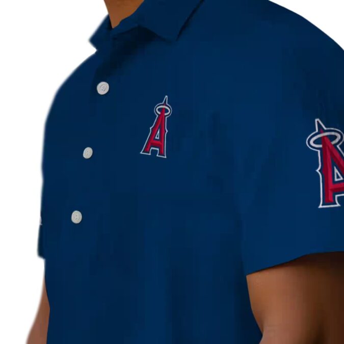 Shop Los Angeles Angels Stuart Minion Blue Hawaiian Shirt - Fun Cartoon Beach Shirt for Fans