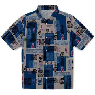 Shop Los Angeles Angels Tribal Hawaiian Shirt - Blue MLB Shirt for Summer