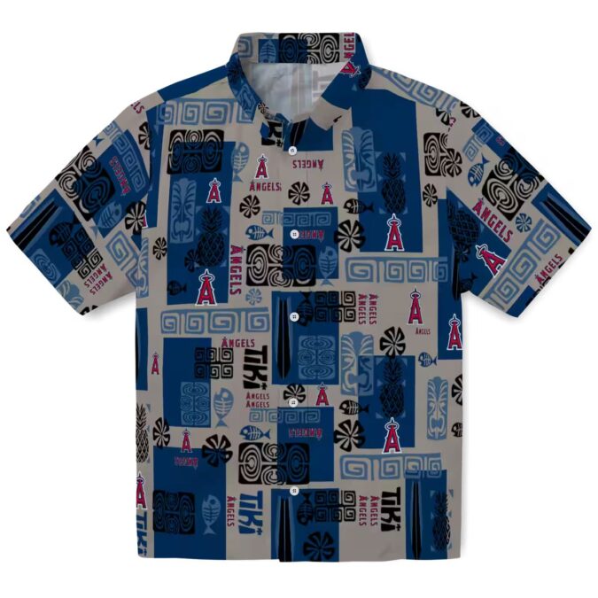 Shop Los Angeles Angels Tribal Hawaiian Shirt - Blue MLB Shirt for Summer