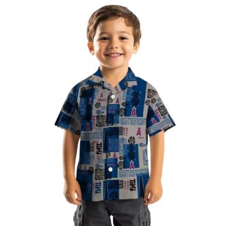 Shop Los Angeles Angels Tribal Hawaiian Shirt - Blue MLB Shirt for Summer