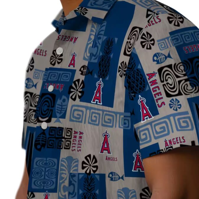 Shop Los Angeles Angels Tribal Hawaiian Shirt - Blue MLB Shirt for Summer