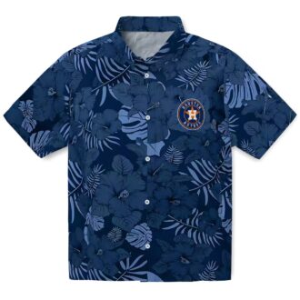 Best Houston Astros Blue Hawaiian Shirt - Jungle Vibes Tropical Design for MLB Baseball Fans