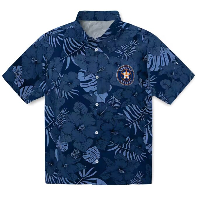 Best Houston Astros Blue Hawaiian Shirt - Jungle Vibes Tropical Design for MLB Baseball Fans