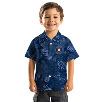 Best Houston Astros Blue Hawaiian Shirt - Jungle Vibes Tropical Design for MLB Baseball Fans