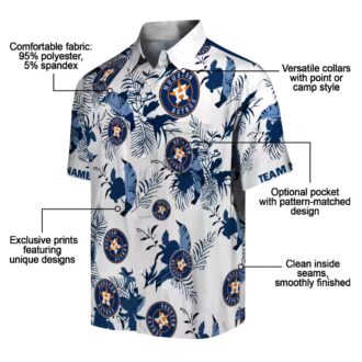 Custom Houston Astros Tropical Blue White Hawaiian Shirt for Summer
