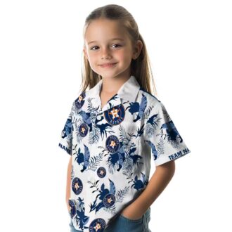 Custom Houston Astros Tropical Blue White Hawaiian Shirt for Summer