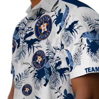 Custom Houston Astros Tropical Blue White Hawaiian Shirt for Summer