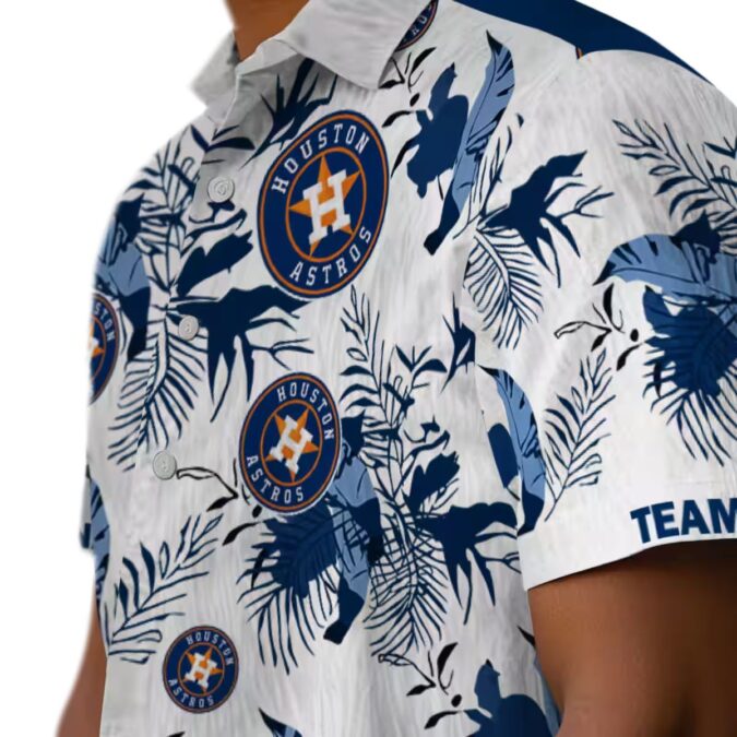 Custom Houston Astros Tropical Blue White Hawaiian Shirt for Summer