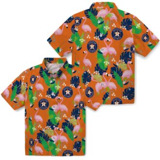 Houston Astros Flamingo Foliage Hawaiian Shirt - Tropical Summer MLB Apparel for Fans