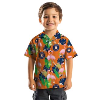 Houston Astros Flamingo Foliage Hawaiian Shirt - Tropical Summer MLB Apparel for Fans