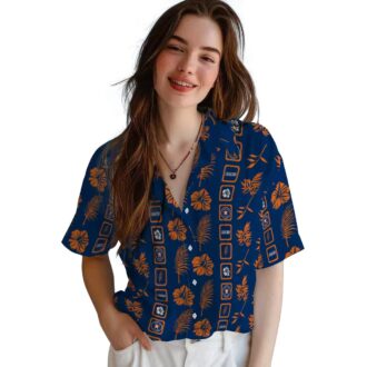 Houston Astros Floral Blue Hawaiian Shirt - Tropical MLB Shirt for Baseball Fans