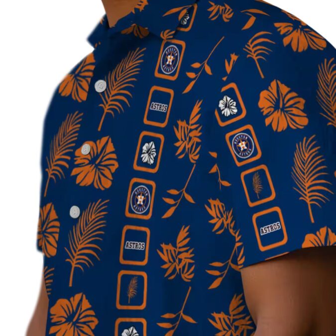 Houston Astros Floral Blue Hawaiian Shirt - Tropical MLB Shirt for Baseball Fans