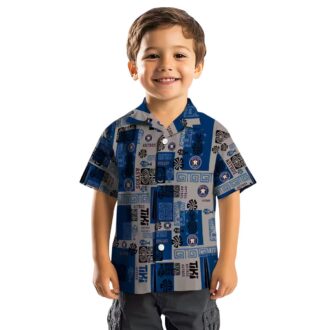Houston Astros MLB Blue Hawaiian Shirt - Tribal Symbols Design for Summer Parties