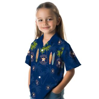 Houston Astros MLB Surfboard Palm Blue Hawaiian Shirt - Summer Beach Wear for Fans