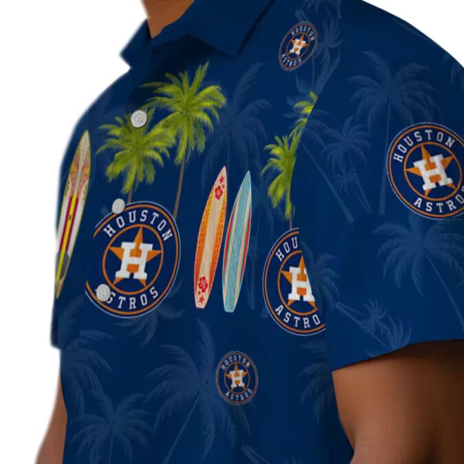 Houston Astros MLB Surfboard Palm Blue Hawaiian Shirt - Summer Beach Wear for Fans
