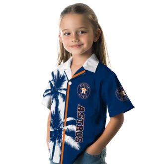 Houston Astros Palm Trees Blue White Hawaiian Shirt - MLB Team Apparel for Summer