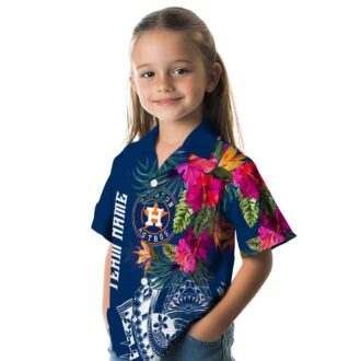 Houston Astros Polynesian Floral Hawaiian Shirt - Best Tropical MLB Shirt for Fans