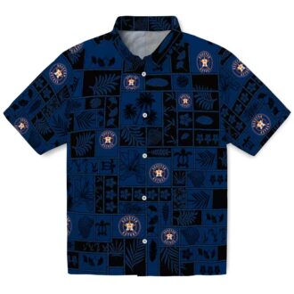 Houston Astros Tropical Aloha Hawaiian Shirt - Summer Beach Shirt with MLB Logo