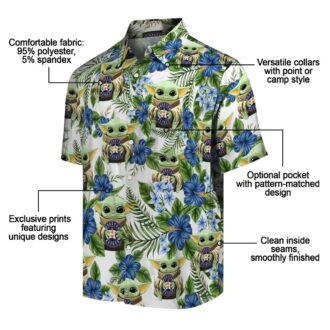 Houston Astros Tropical Hawaiian Shirt - MLB Aloha Beach Shirt with Yoda Design