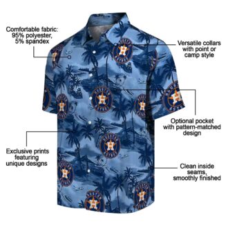 MLB Houston Astros Coastal Palms Hawaiian Shirt - Perfect for Summer Beach Parties