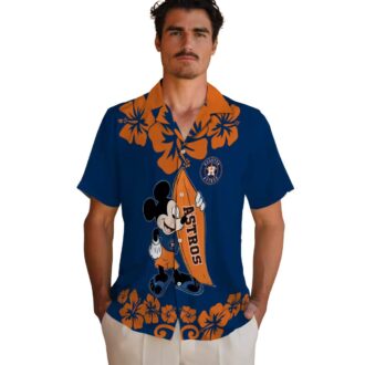 MLB Houston Astros Surfing Mickey Hawaiian Shirt - Blue Summer Shirt for Baseball Fans