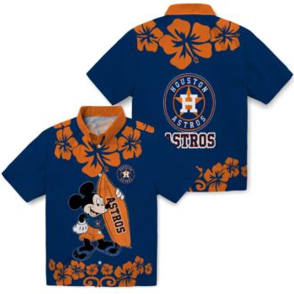 MLB Houston Astros Surfing Mickey Hawaiian Shirt - Blue Summer Shirt for Baseball Fans