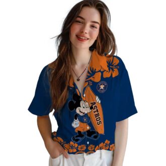 MLB Houston Astros Surfing Mickey Hawaiian Shirt - Blue Summer Shirt for Baseball Fans