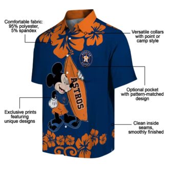 MLB Houston Astros Surfing Mickey Hawaiian Shirt - Blue Summer Shirt for Baseball Fans