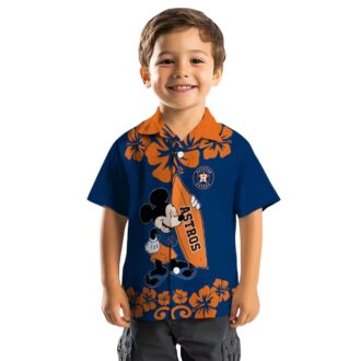 MLB Houston Astros Surfing Mickey Hawaiian Shirt - Blue Summer Shirt for Baseball Fans