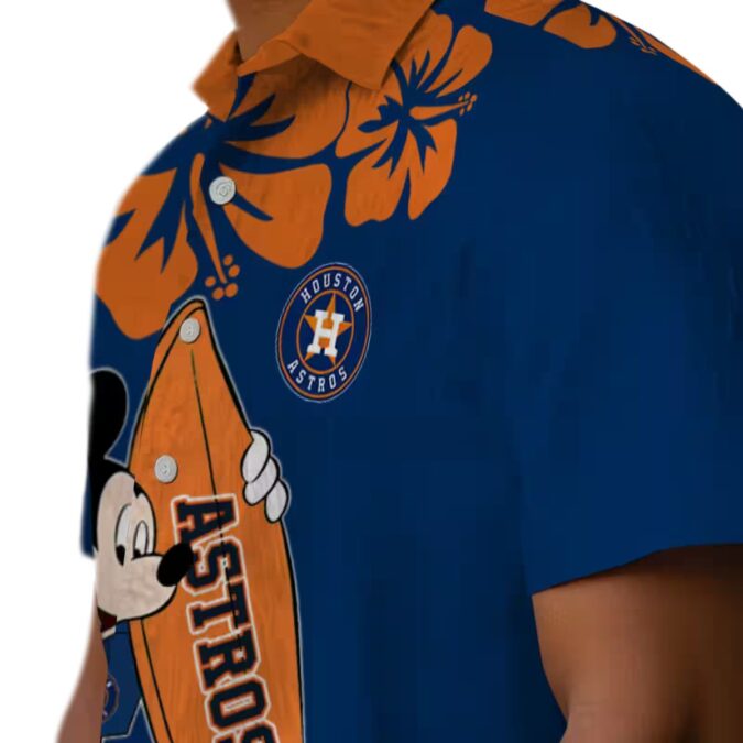 MLB Houston Astros Surfing Mickey Hawaiian Shirt - Blue Summer Shirt for Baseball Fans
