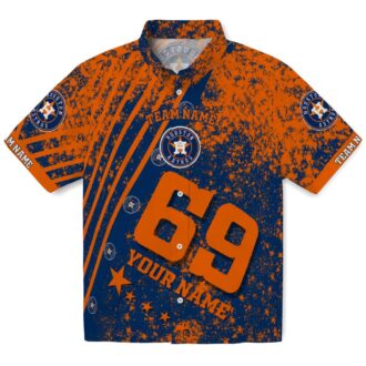 Personalized Houston Astros Blue Hawaiian Shirt - MLB Star Stripes & Tropical Aloha Design