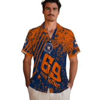 Personalized Houston Astros Blue Hawaiian Shirt - MLB Star Stripes & Tropical Aloha Design
