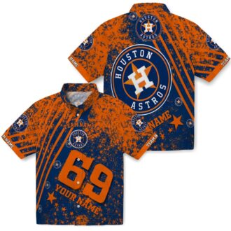 Personalized Houston Astros Blue Hawaiian Shirt - MLB Star Stripes & Tropical Aloha Design