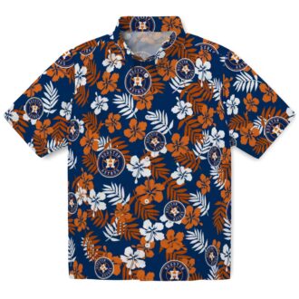 Tropical Blue Floral Houston Astros Hawaiian Shirt - MLB Summer Shirt for Fans