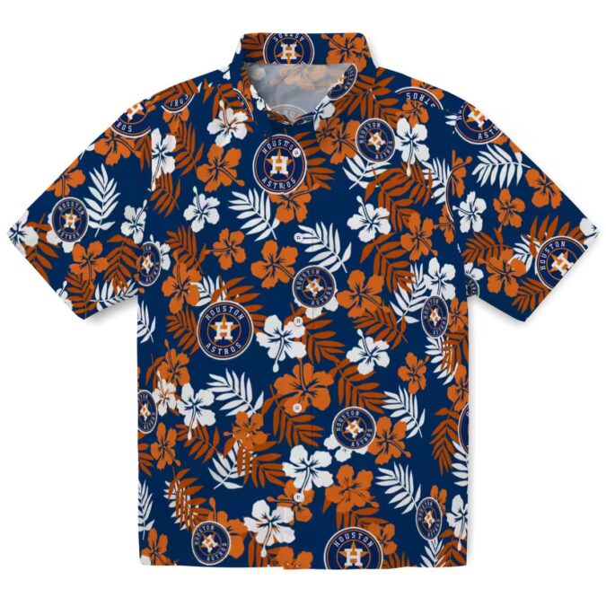Tropical Blue Floral Houston Astros Hawaiian Shirt - MLB Summer Shirt for Fans