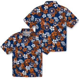 Tropical Blue Floral Houston Astros Hawaiian Shirt - MLB Summer Shirt for Fans