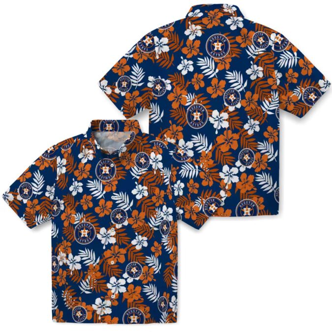Tropical Blue Floral Houston Astros Hawaiian Shirt - MLB Summer Shirt for Fans