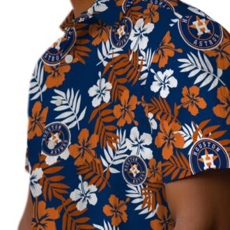 Tropical Blue Floral Houston Astros Hawaiian Shirt - MLB Summer Shirt for Fans