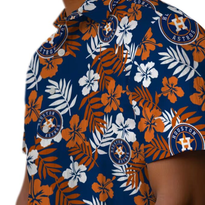 Tropical Blue Floral Houston Astros Hawaiian Shirt - MLB Summer Shirt for Fans