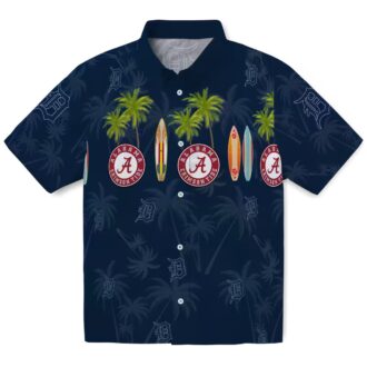Aloha Tropical Shirt with Detroit Tigers MLB Logo - Summer Beachwear for Fans