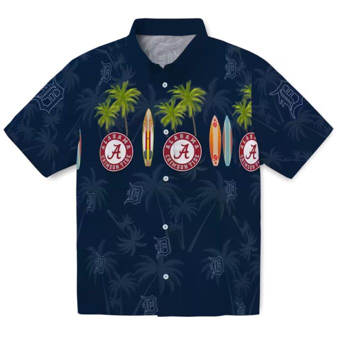 Aloha Tropical Shirt with Detroit Tigers MLB Logo - Summer Beachwear for Fans