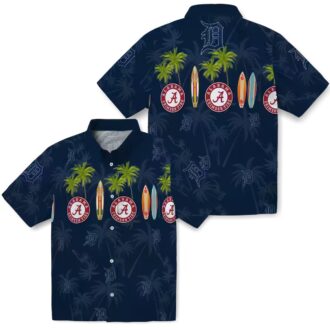 Aloha Tropical Shirt with Detroit Tigers MLB Logo - Summer Beachwear for Fans