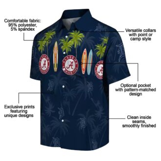 Aloha Tropical Shirt with Detroit Tigers MLB Logo - Summer Beachwear for Fans