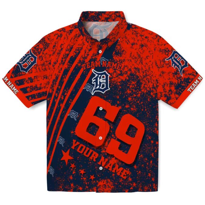 Custom Detroit Tigers Tropical Hawaiian Shirt - Navy Beach Shirt for MLB Fans