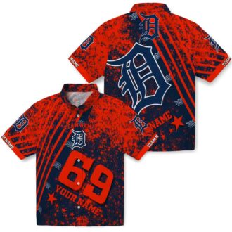Custom Detroit Tigers Tropical Hawaiian Shirt - Navy Beach Shirt for MLB Fans