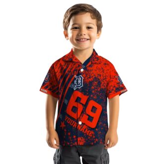 Custom Detroit Tigers Tropical Hawaiian Shirt - Navy Beach Shirt for MLB Fans